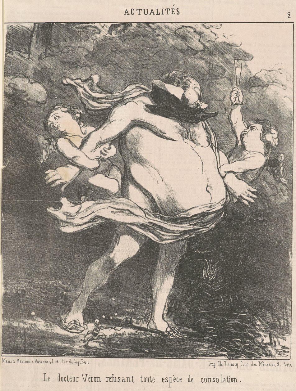 El doctor Véron rechazando... consuelo de Honoré Daumier