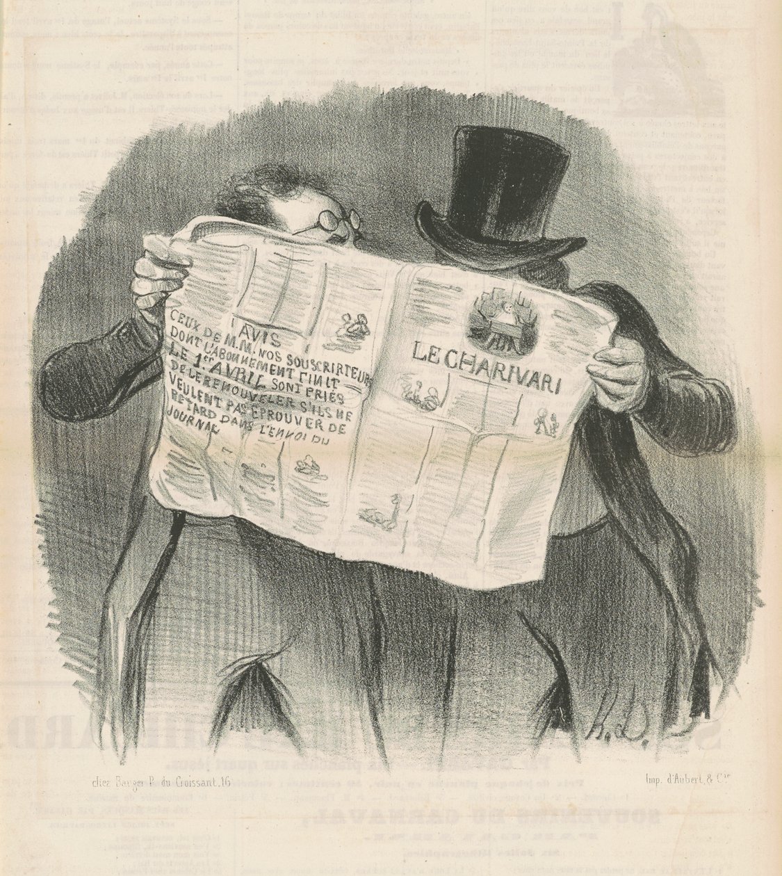 La lectura del Charivari de Honoré Daumier