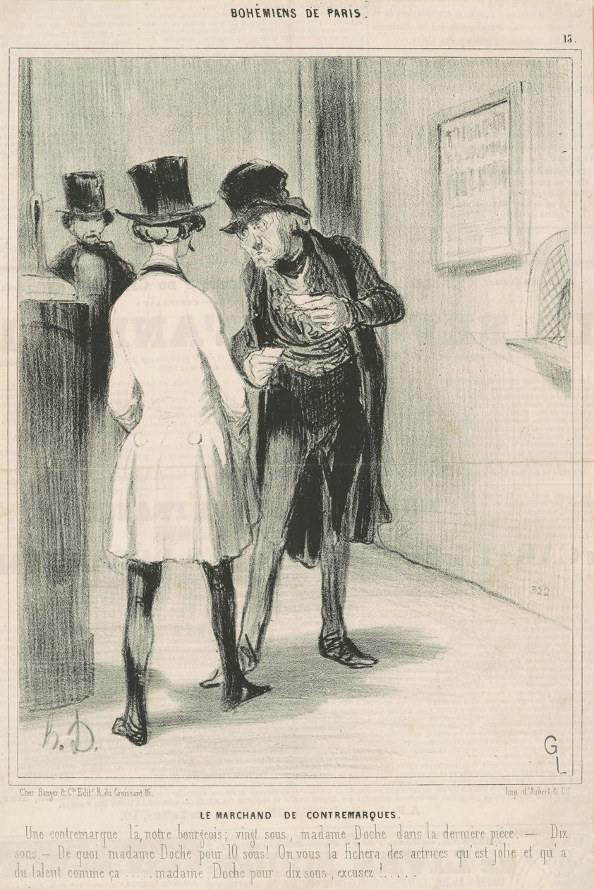 El vendedor de contraseñas de Honoré Daumier