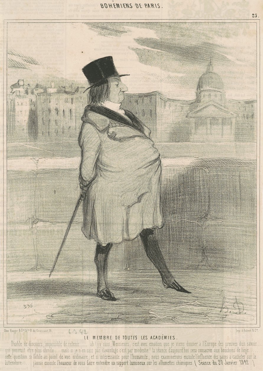 El miembro de todas las academias de Honoré Daumier