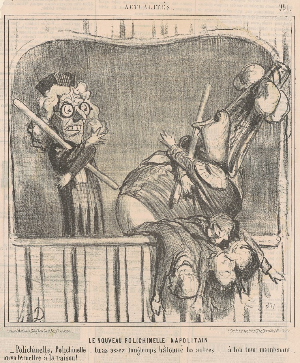 El nuevo polichinela napolitano de Honoré Daumier