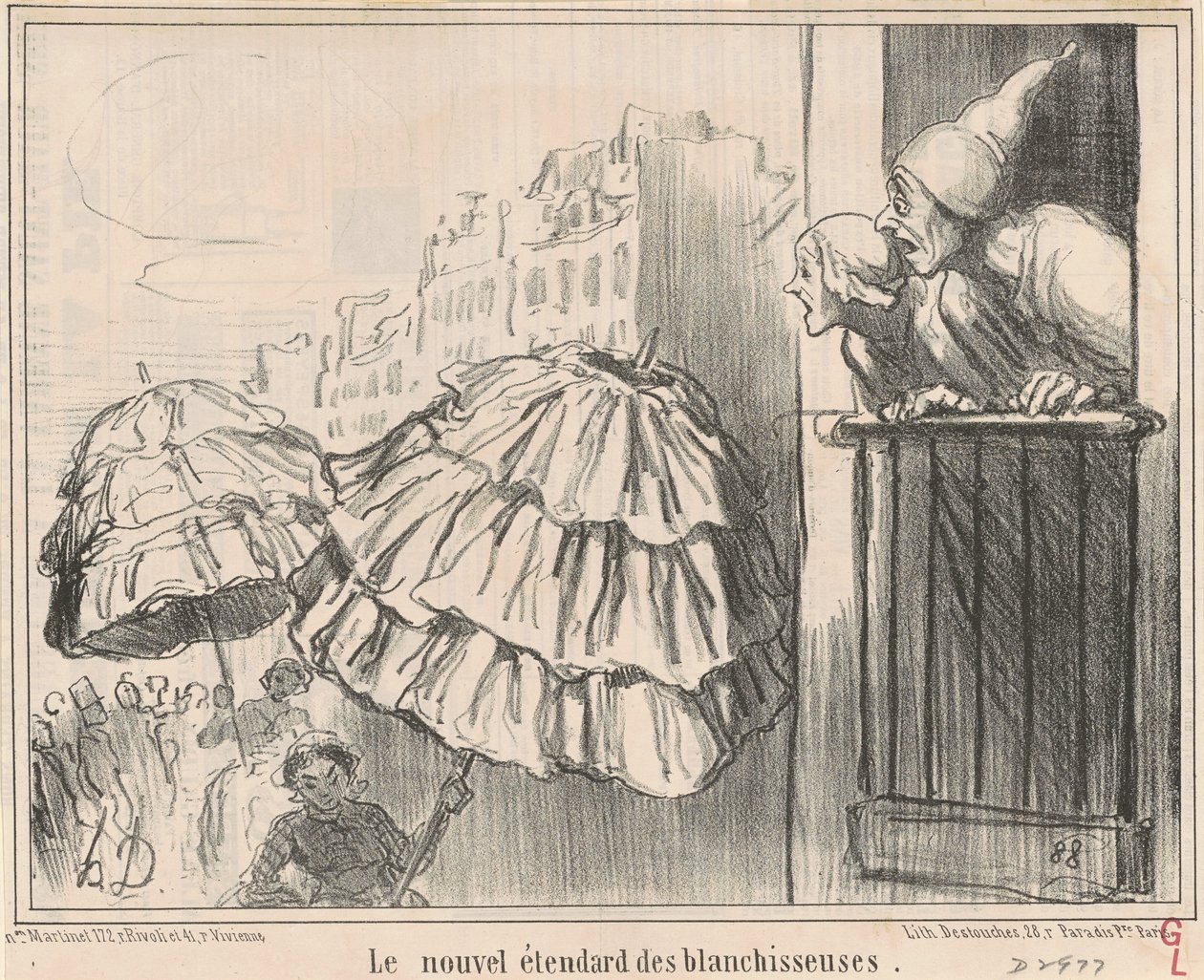 El nuevo estandarte de las lavanderas de Honoré Daumier