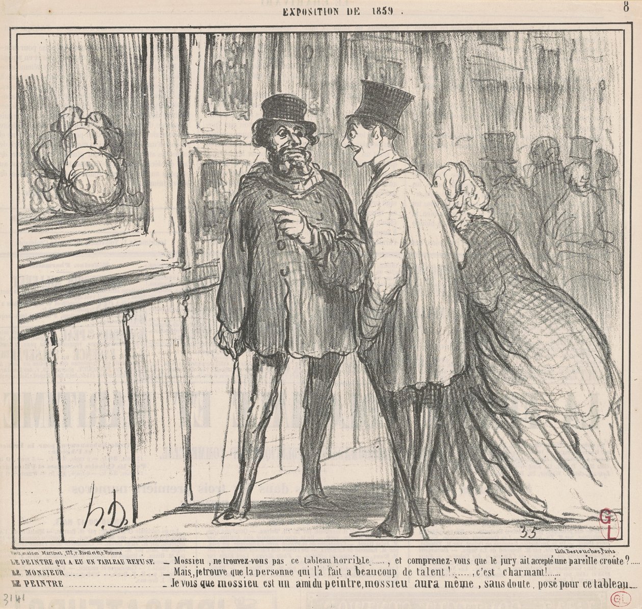El pintor que tuvo un cuadro rechazado... de Honoré Daumier