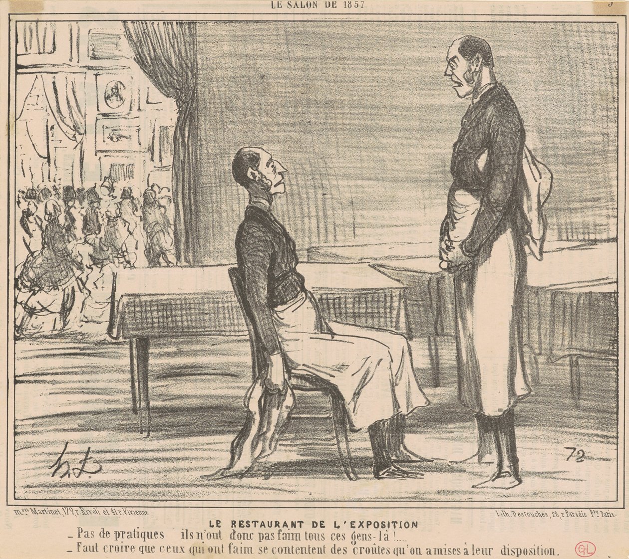 El restaurante de la exposición de Honoré Daumier