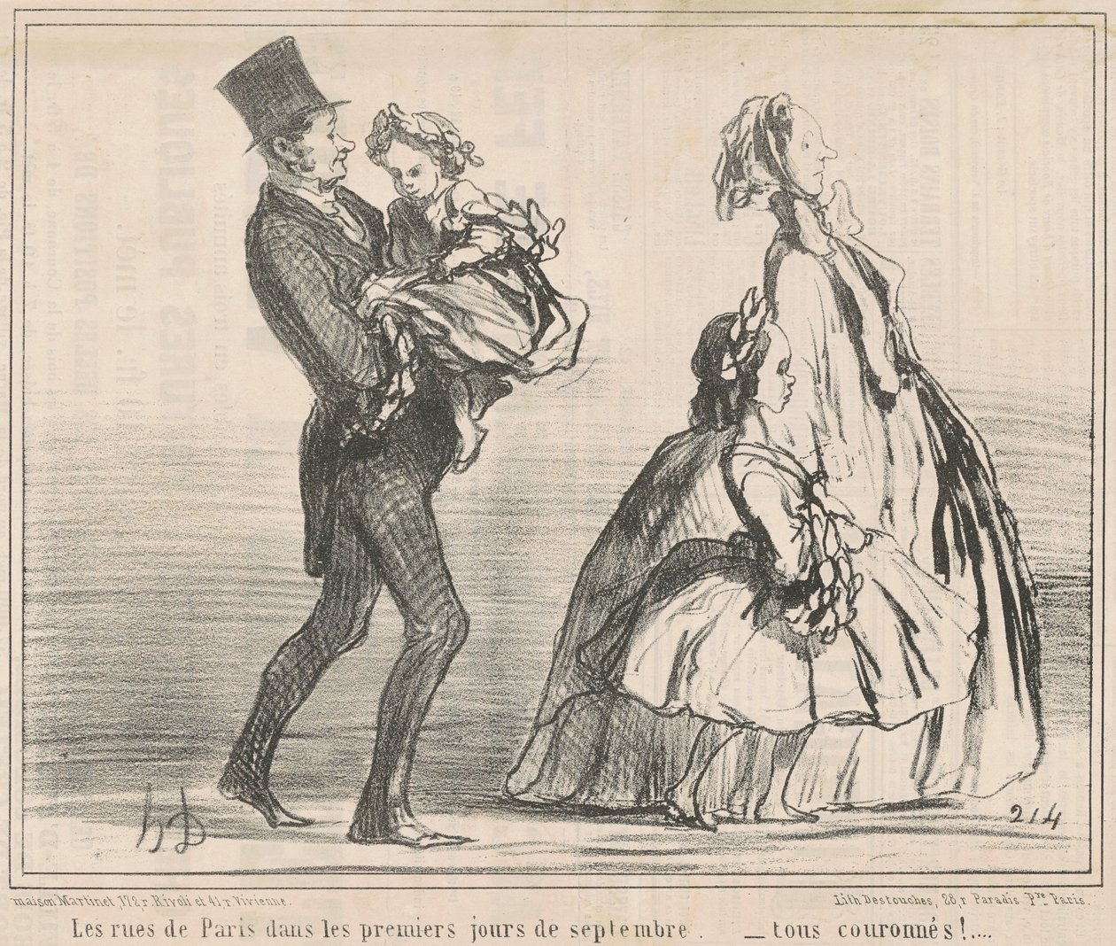 Las calles de París en los primeros días de septiembre... de Honoré Daumier