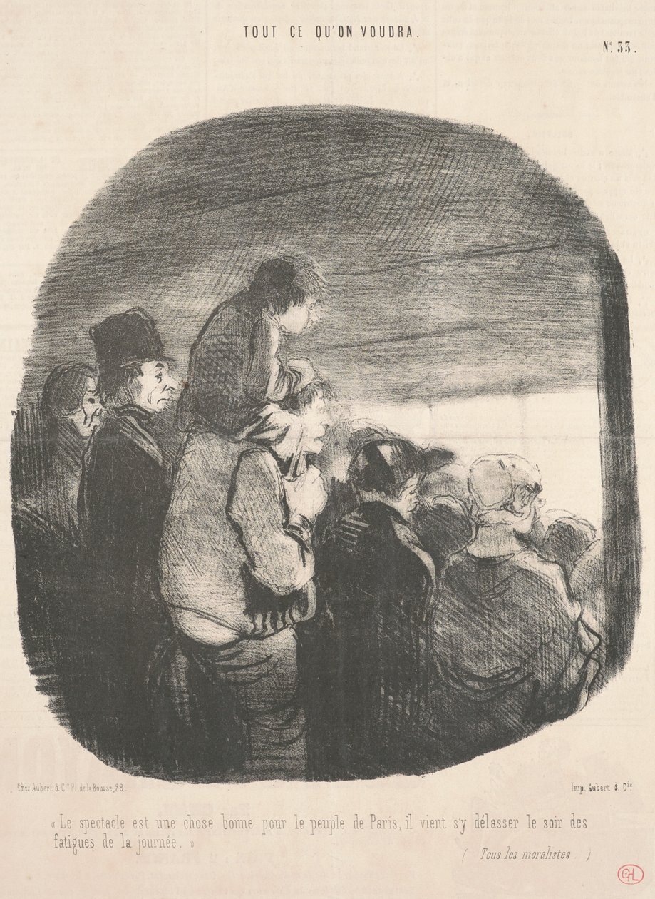 El espectáculo es una cosa buena para el pueblo de París ... de Honoré Daumier
