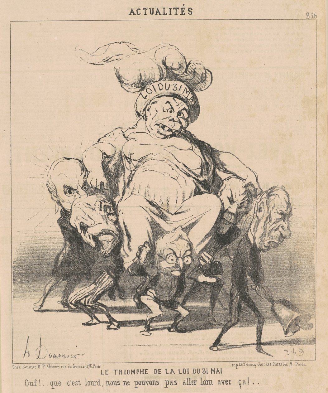 El triunfo de la ley del 31 de mayo de Honoré Daumier