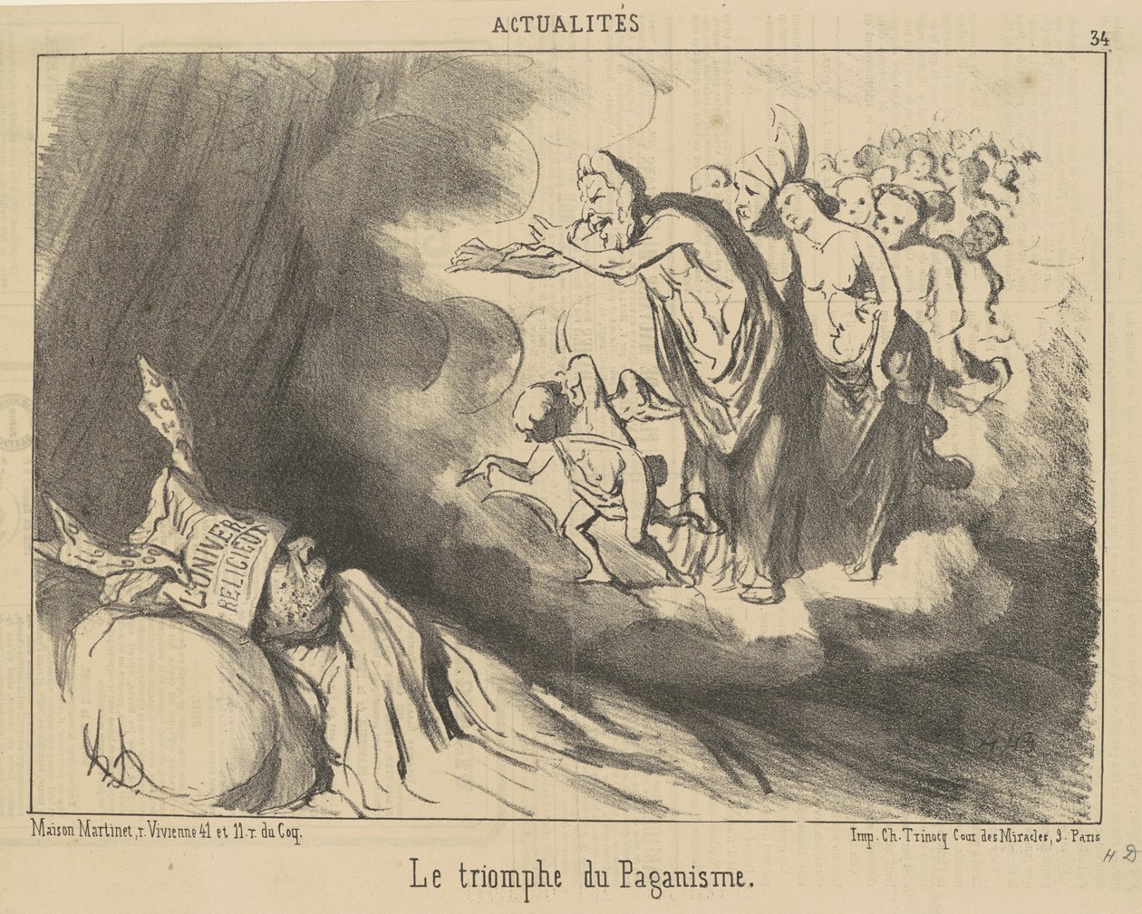 El triunfo del paganismo de Honoré Daumier
