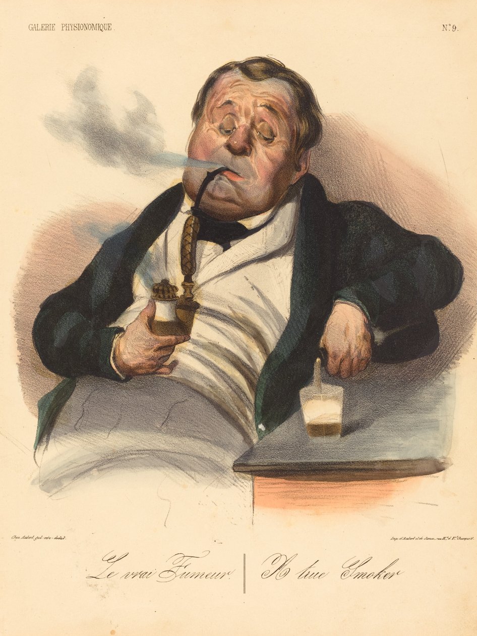 El verdadero fumador de Honoré Daumier