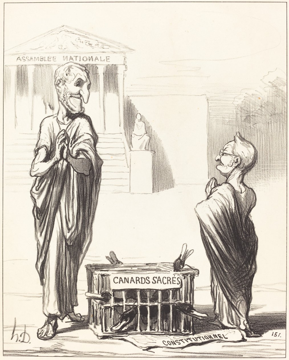 Los augures del imperio... de Honoré Daumier