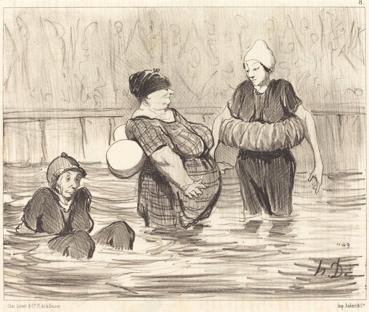 Las bañistas prudentes de Honoré Daumier
