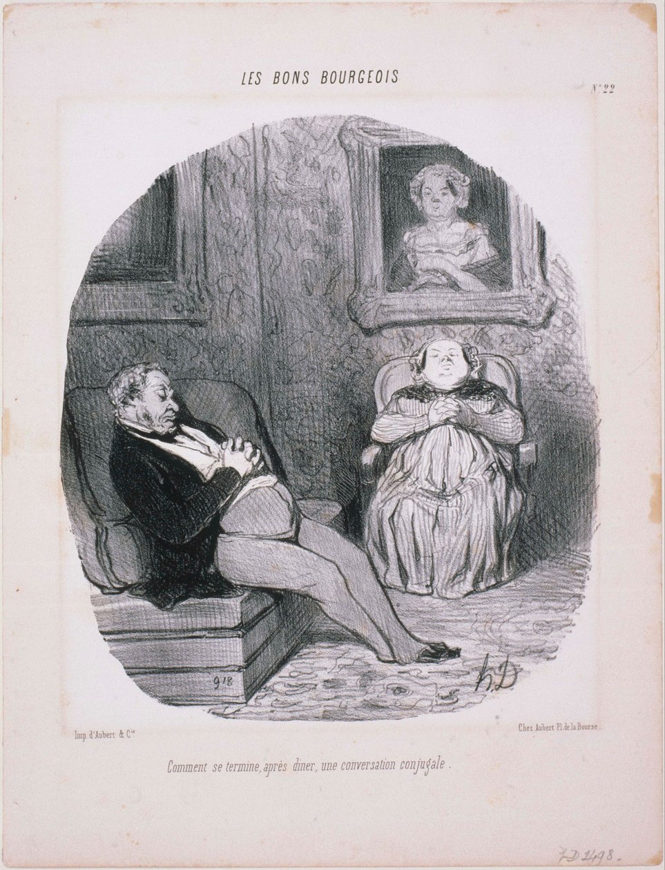 Les Bons Bourgeois: Cómo acaba una conversación conyugal de Honoré Daumier