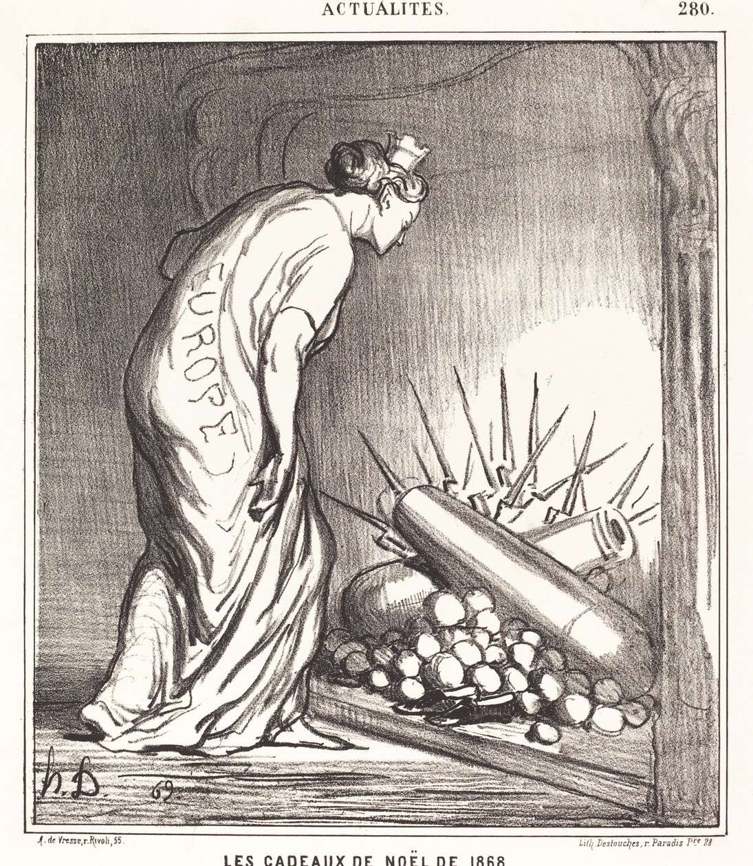 Los regalos de Navidad de 1868 de Honoré Daumier