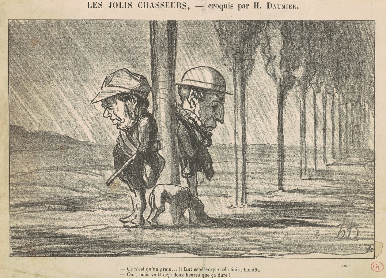 Los bonitos cazadores de Honoré Daumier