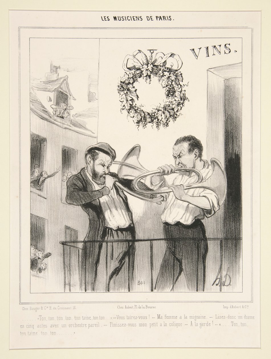 Los Músicos de París: Tono, tono, tono de Honoré Daumier