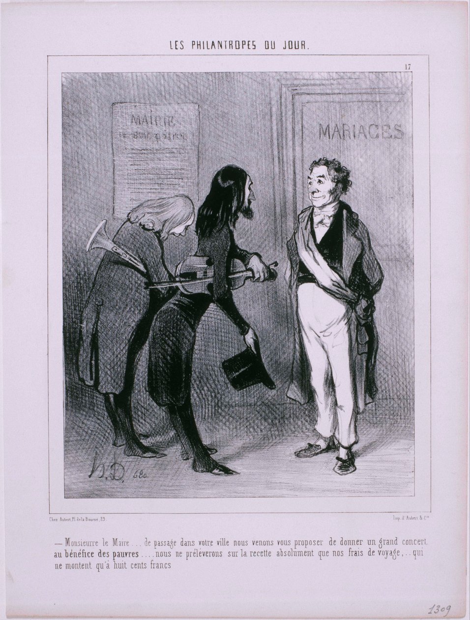 Les Philantropes du Jour: Sr. Alcalde...De visita en su ciudad... de Honoré Daumier