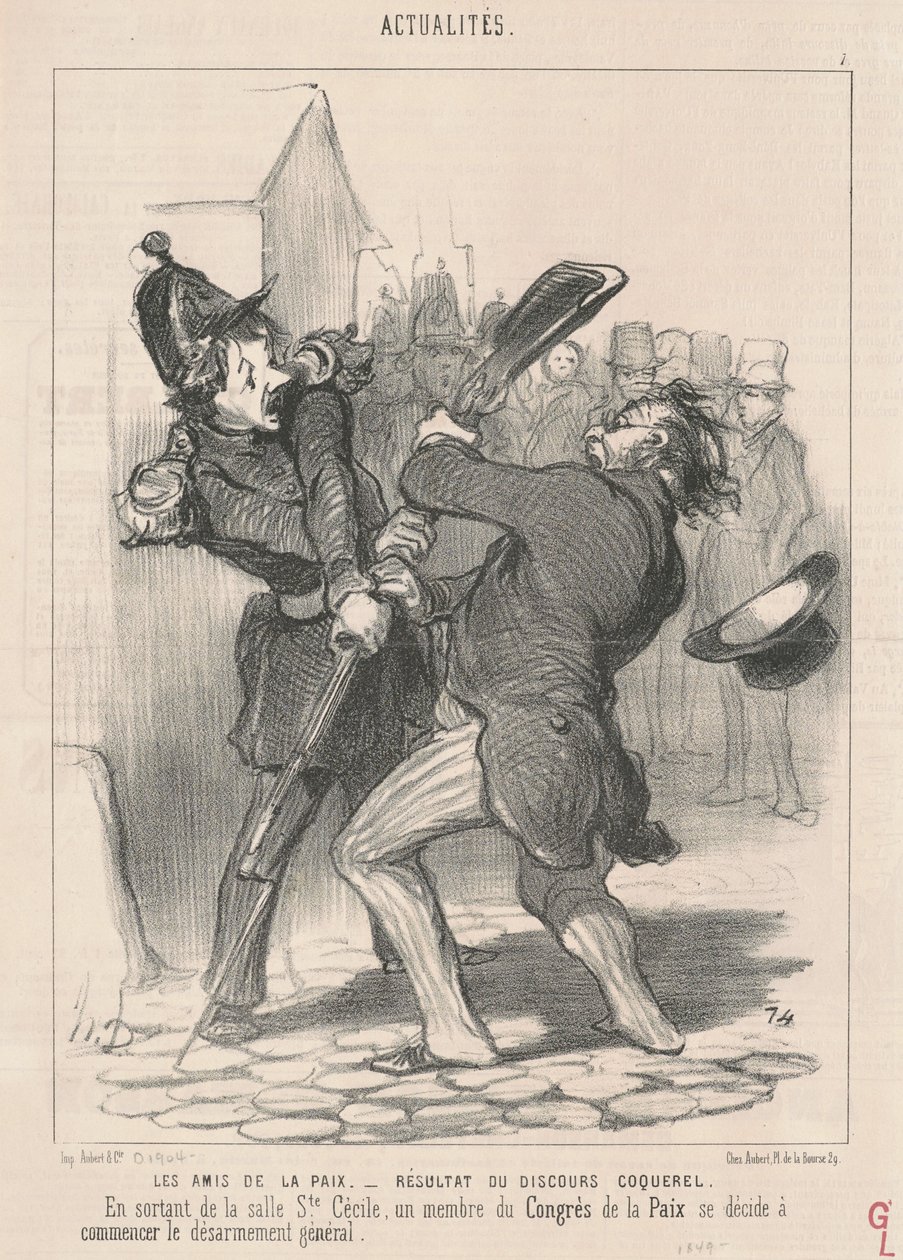 Los amigos de la paz... de Honoré Daumier