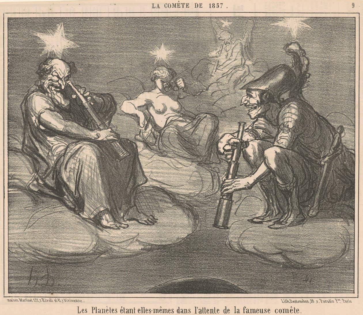 Los planetas siendo ellas mismas en ... de Honoré Daumier