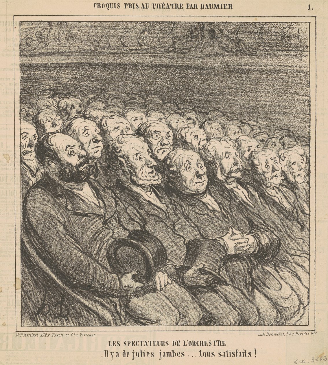Los espectadores de la orquesta de Honoré Daumier