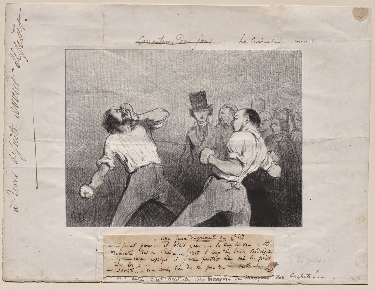 Lección de entendimiento en 1843 de Honoré Daumier