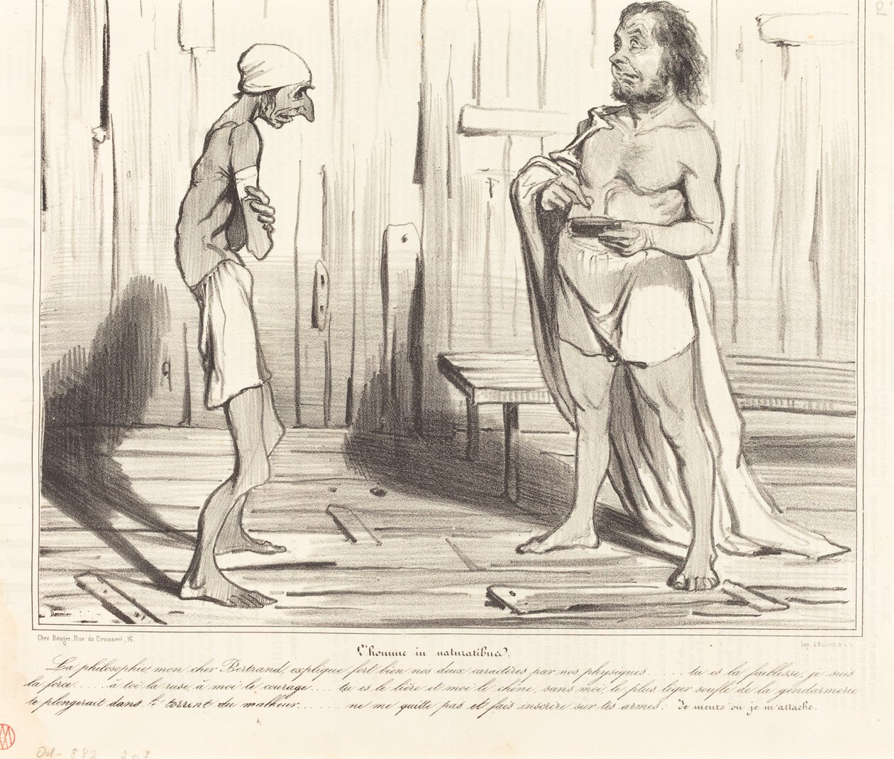 El hombre en naturalibus de Honoré Daumier