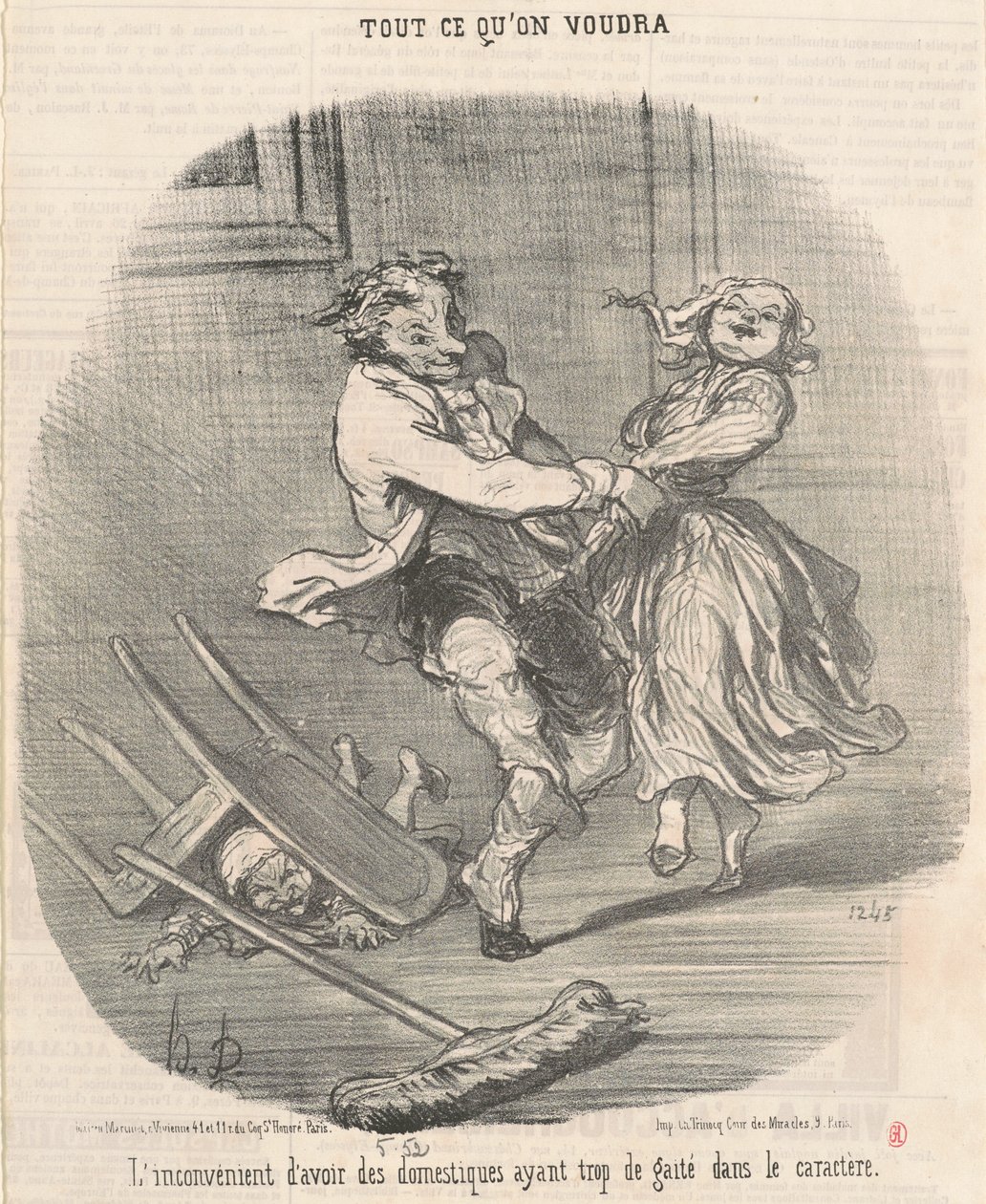 El inconveniente de tener sirvientes de Honoré Daumier
