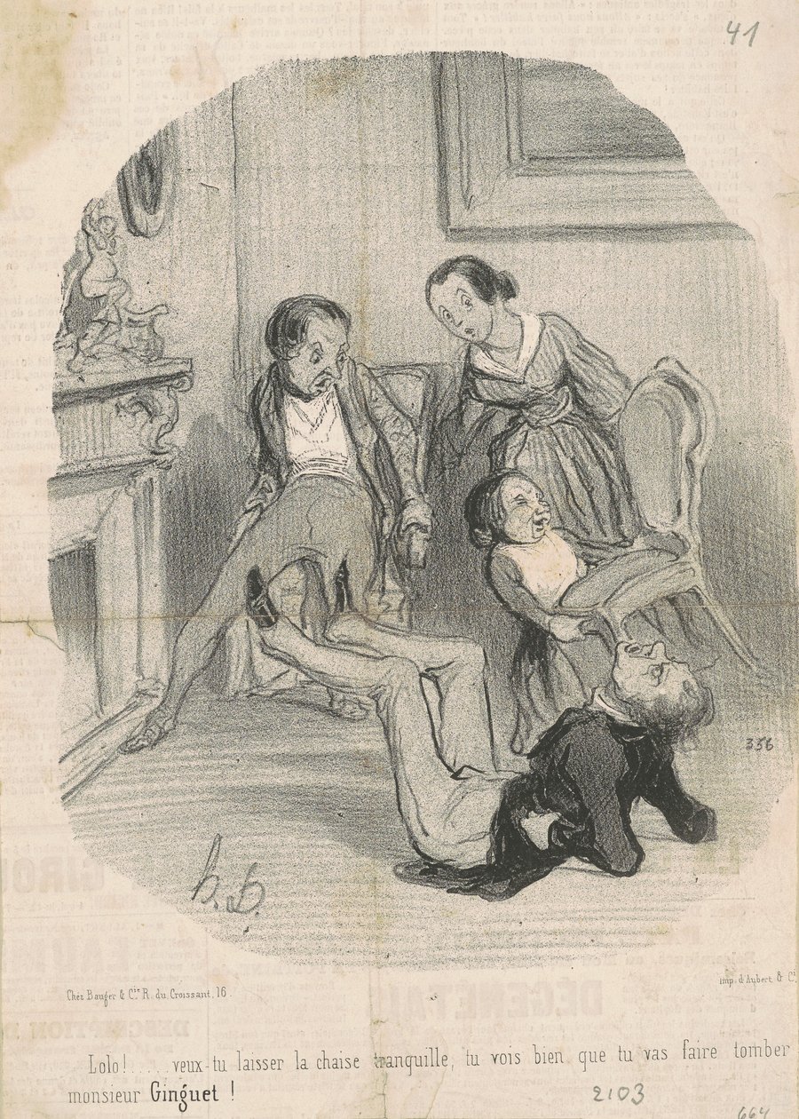 ¡Lolo!... ¿quieres dejar la silla tranquila? de Honoré Daumier