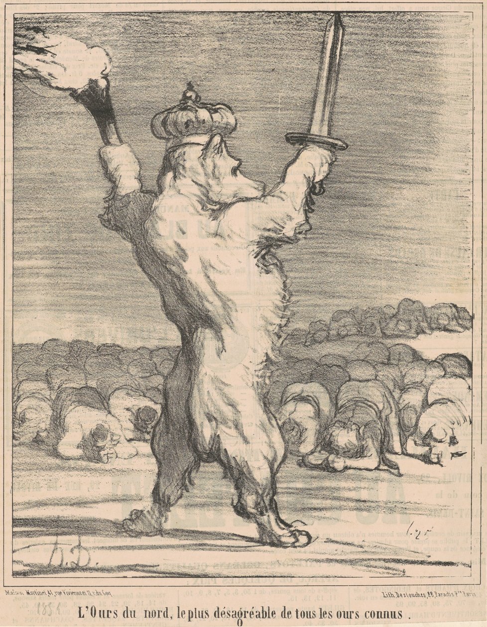 El oso del norte, el más desagradable de todos los osos conocidos de Honoré Daumier