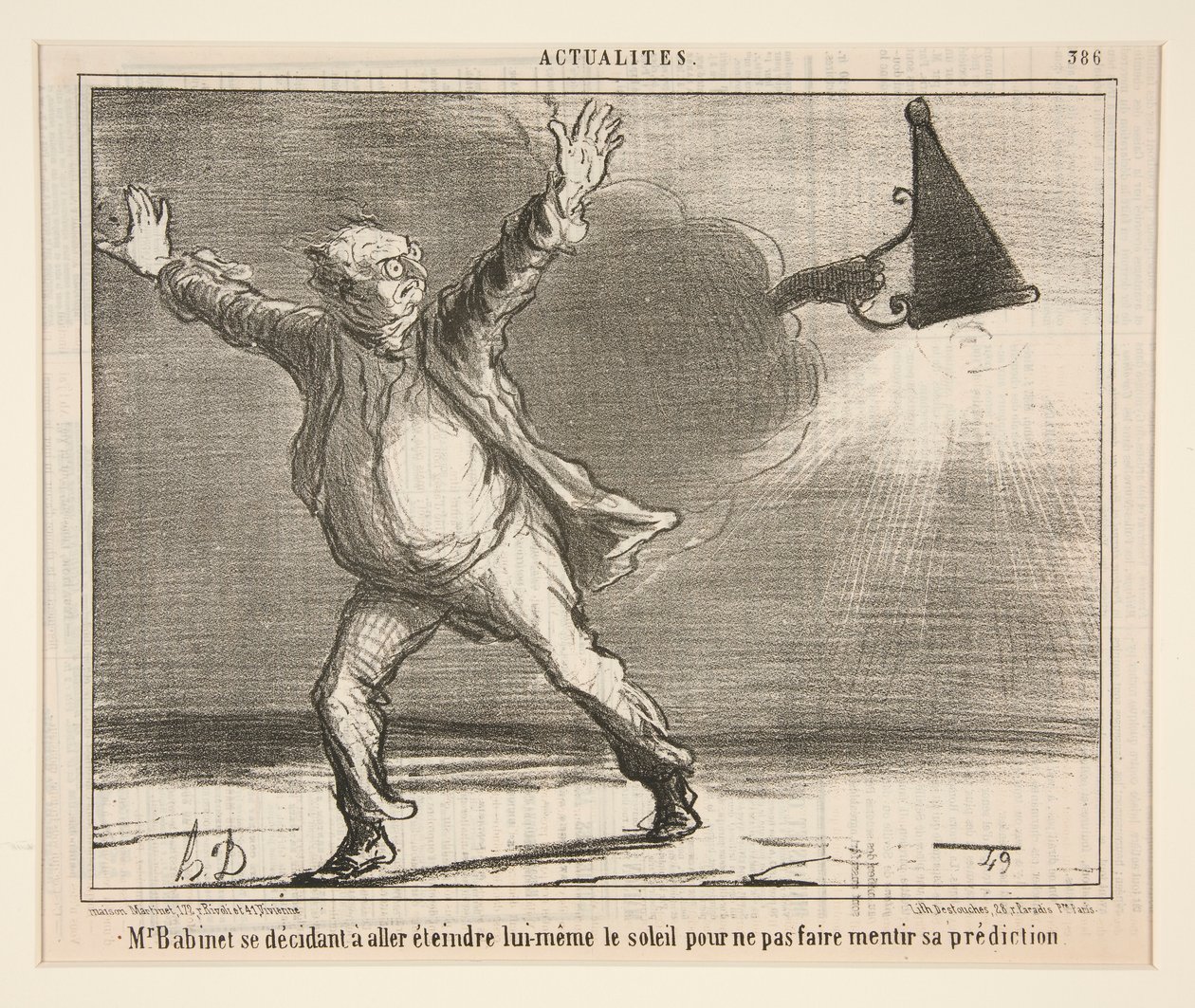 M. Babinet decidiendo ir y extinguirse de Honoré Daumier