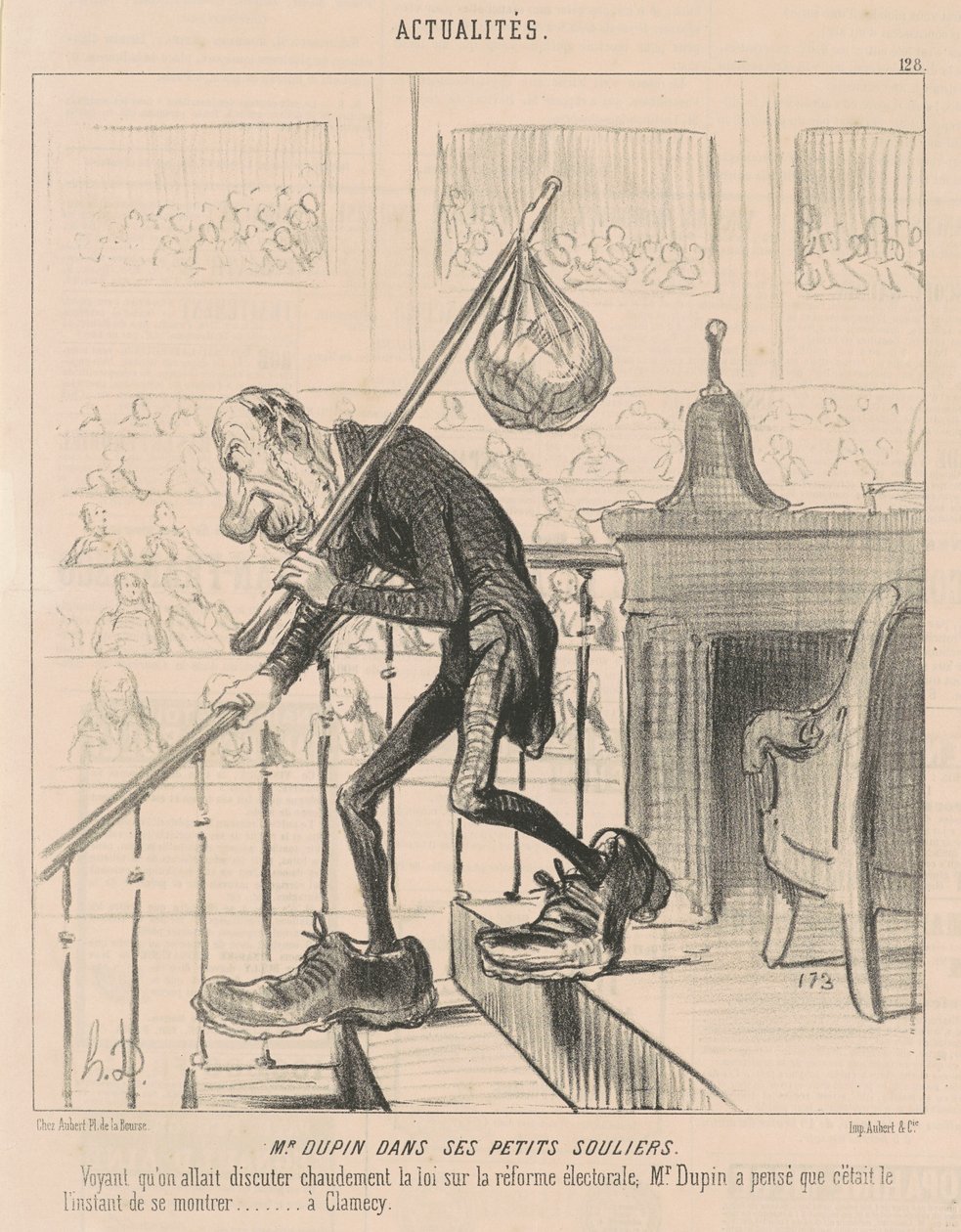 M. Dupin en sus pequeños zapatos de Honoré Daumier
