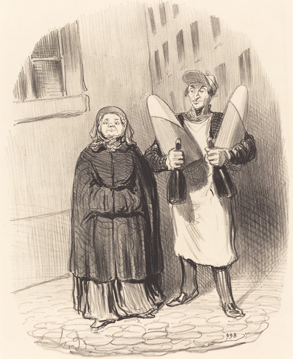 Madame Chapotard Preparándose para Hacer sus Confituras de Honoré Daumier