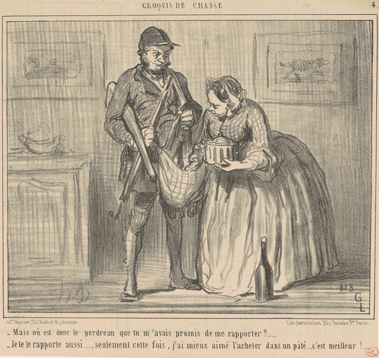 Pero, ¿dónde está la perdiz? de Honoré Daumier