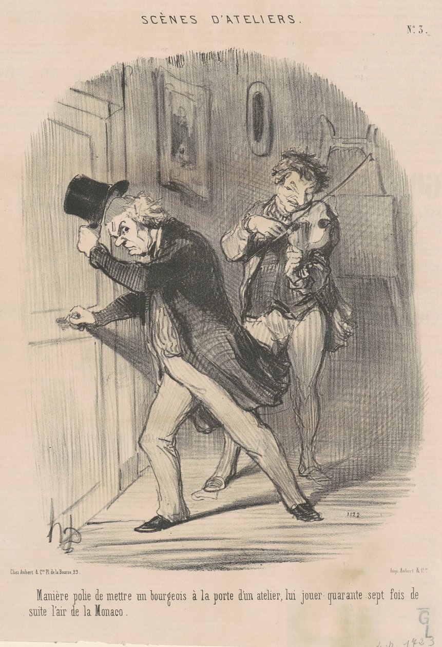 Manera educada de poner... en la puerta... de Honoré Daumier