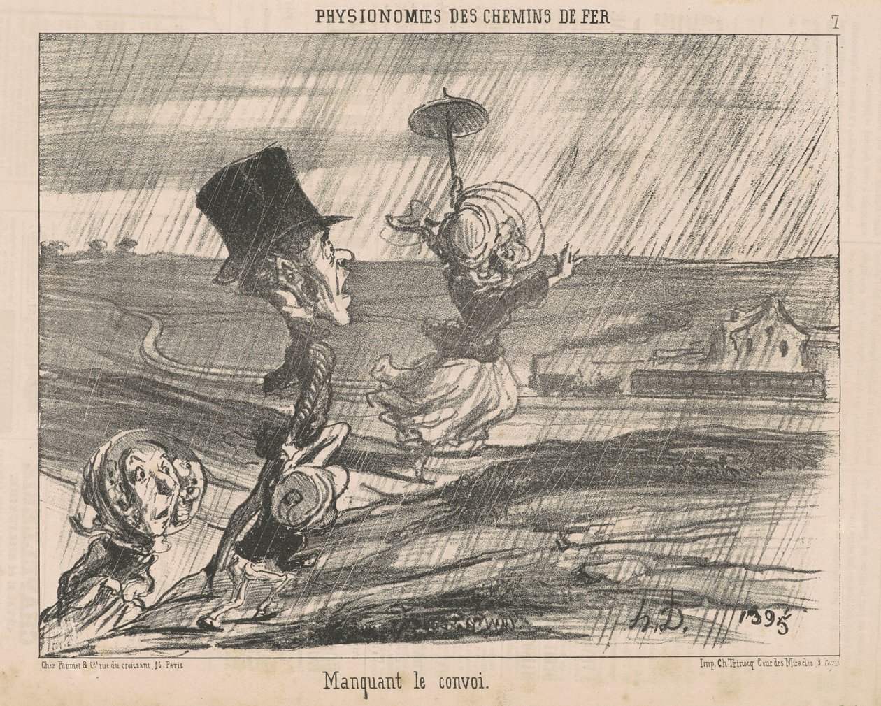 Perdiendo el tren de Honoré Daumier