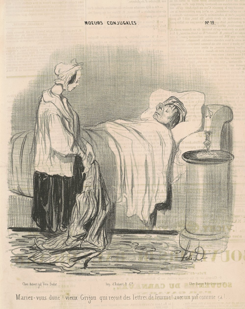 Cásate entonces! viejo Grigou... de Honoré Daumier