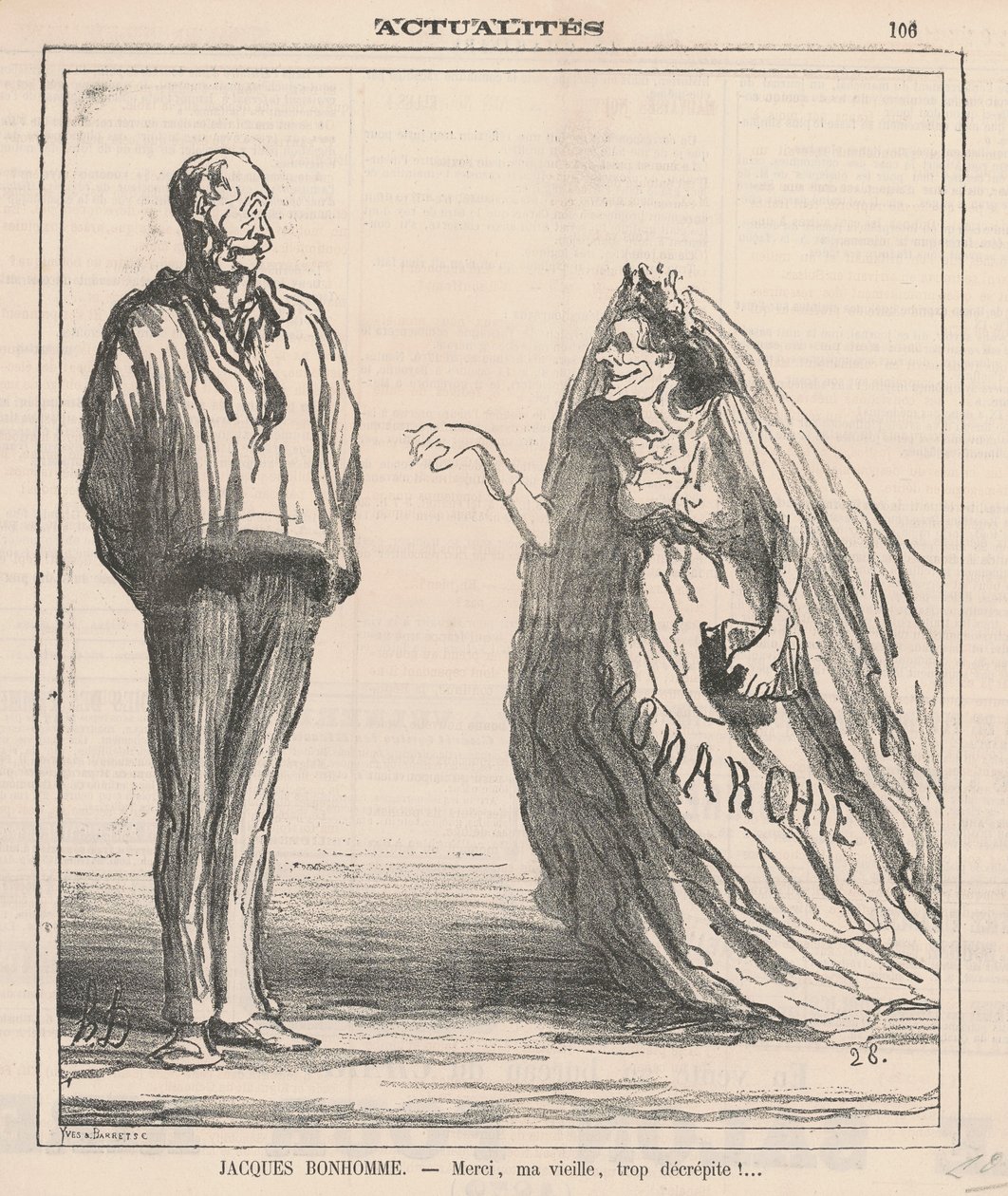 Gracias, mi vieja, demasiado decrépita! ... de Honoré Daumier