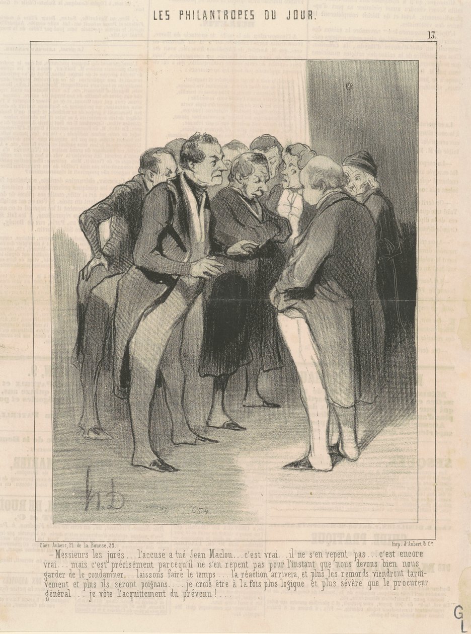 Señores del jurado ... el acusado mató a Jean Maclou ... de Honoré Daumier