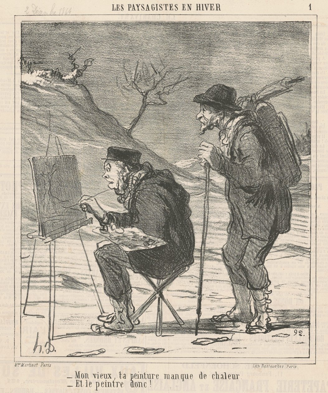 Mon vieux, ta peinture manque de chaleur ... de Honoré Daumier