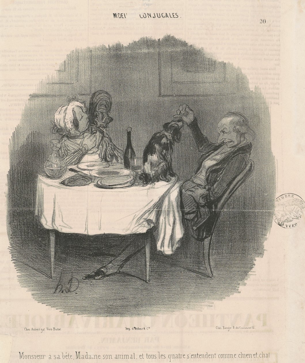 Señor tiene su bestia, Señora su animal... de Honoré Daumier