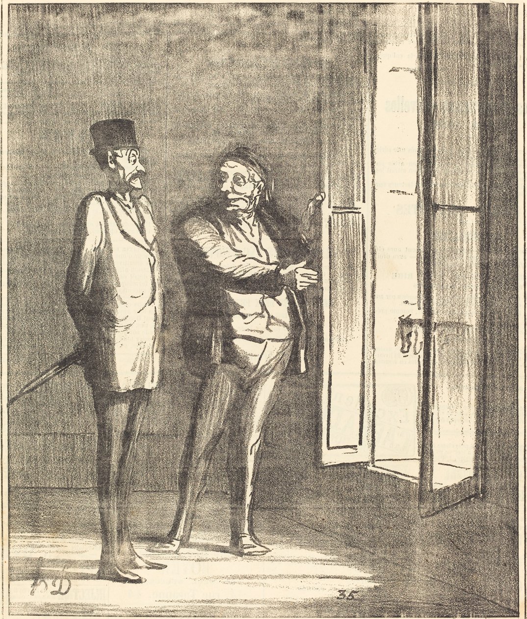 El señor estará muy bien aquí de Honoré Daumier