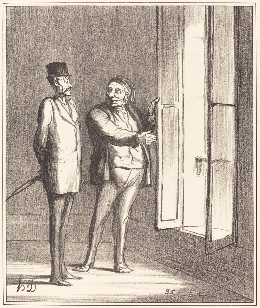 Monsieur estará muy bien aquí... de Honoré Daumier