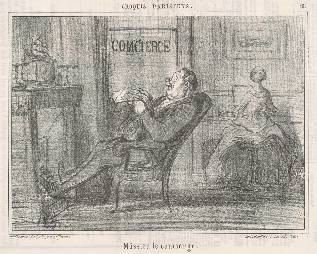 Monsieur el conserje de Honoré Daumier