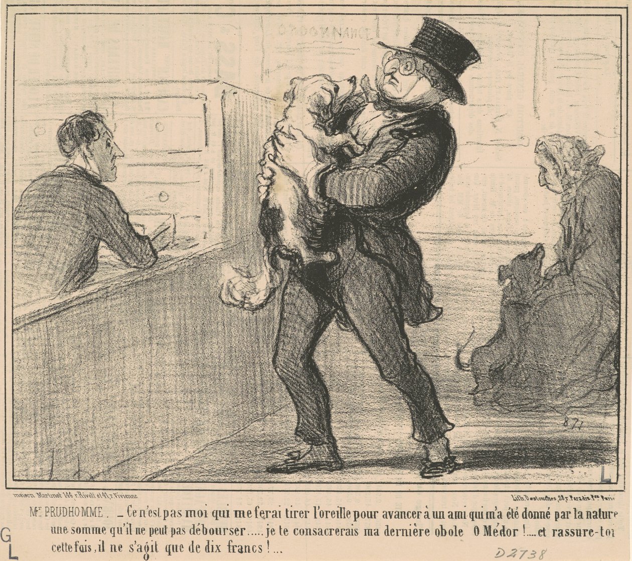 Sr. Prudhomme... no soy yo quien me haré... de Honoré Daumier