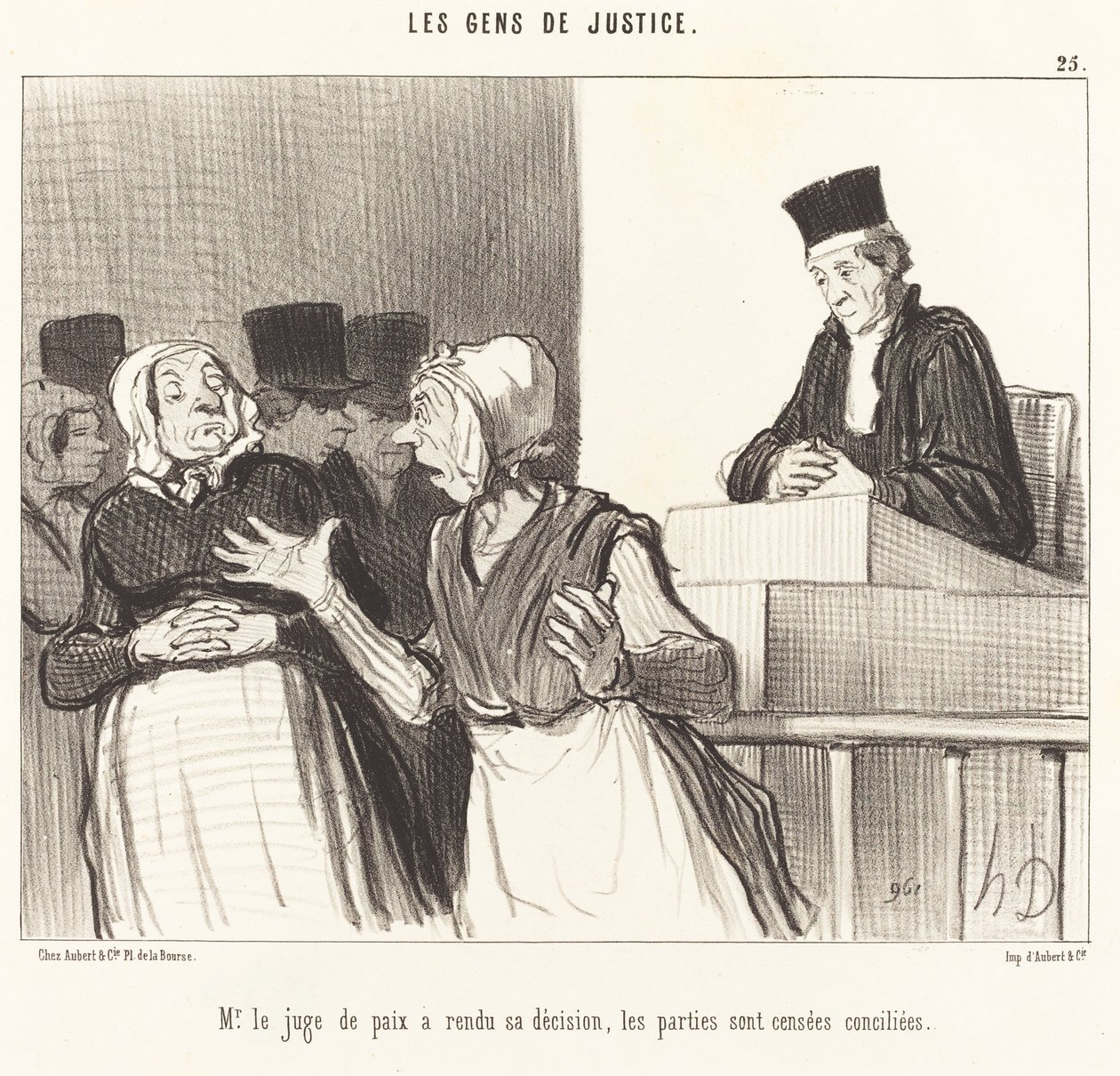 El Sr. juez de paz ha tomado su decisión... de Honoré Daumier