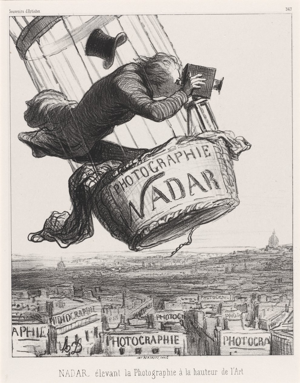 Nadar elevando la Fotografía a la altura del Arte de Honoré Daumier