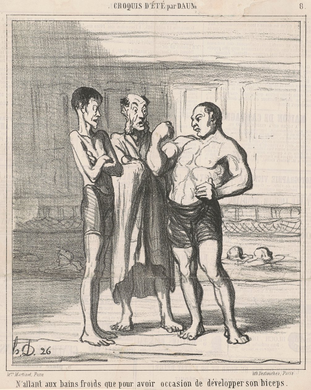 No yendo a los baños fríos que... de Honoré Daumier