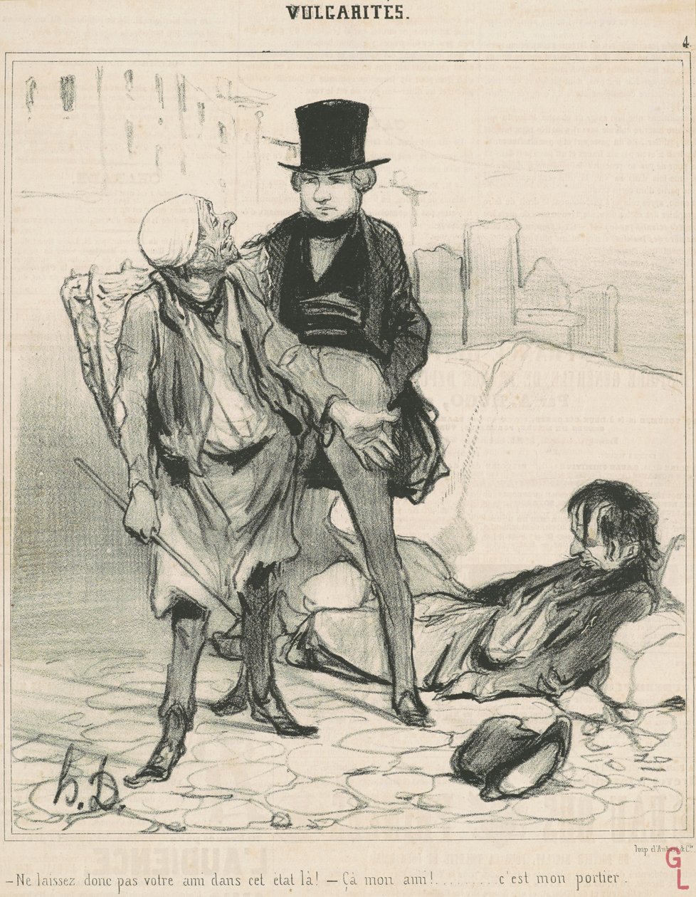 ¡No dejes a tu amigo en ese estado! de Honoré Daumier