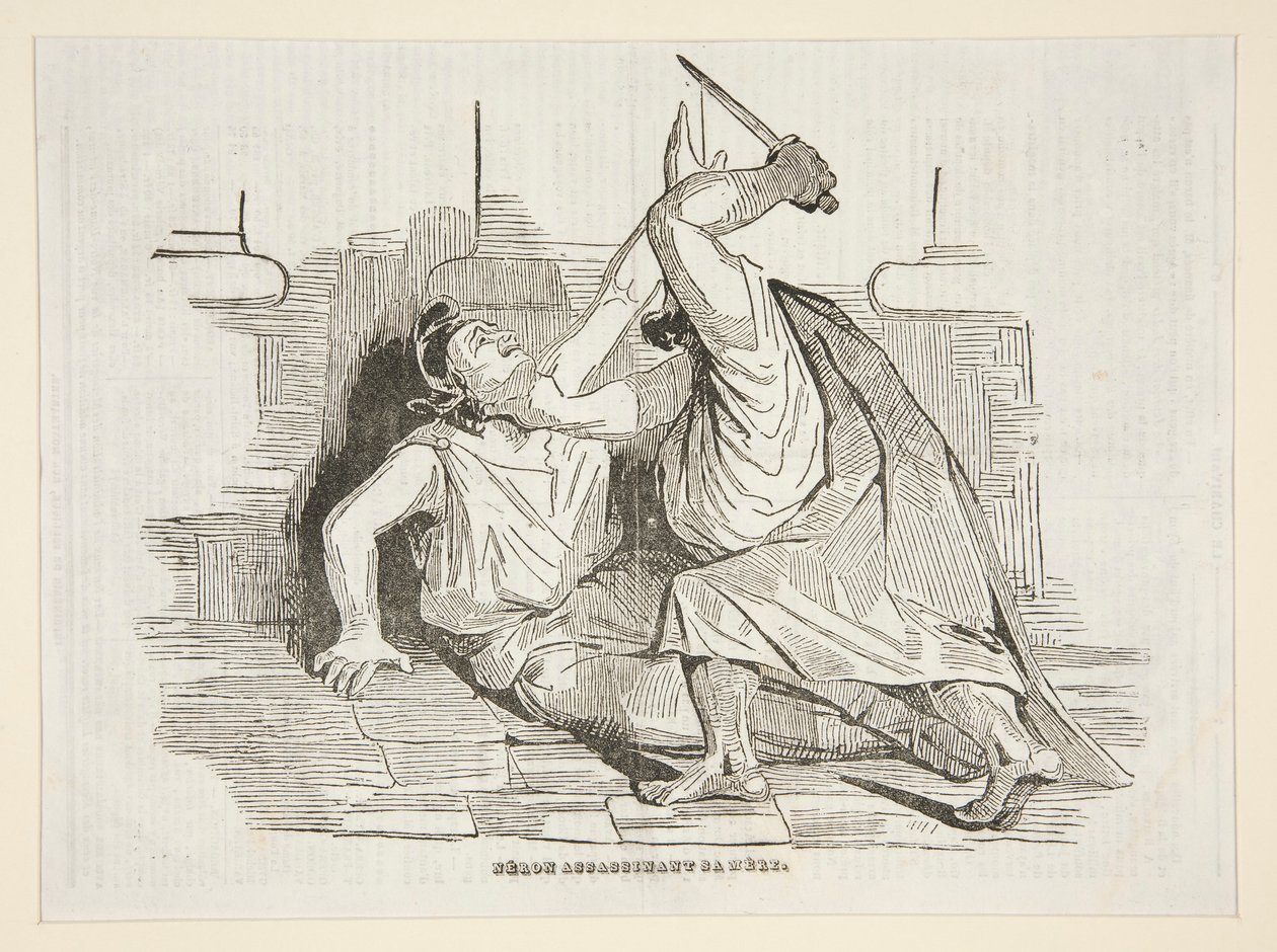 Nero asesinando a su madre, de Charivari 9 de abril de 1834 de Honoré Daumier