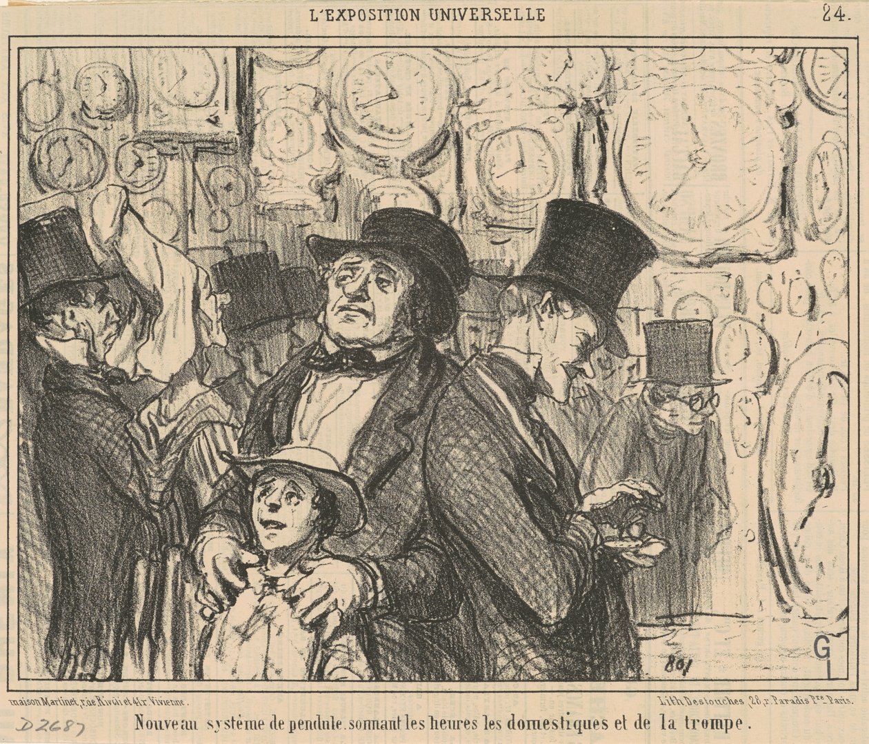 Nuevo sistema de péndulo ... de Honoré Daumier