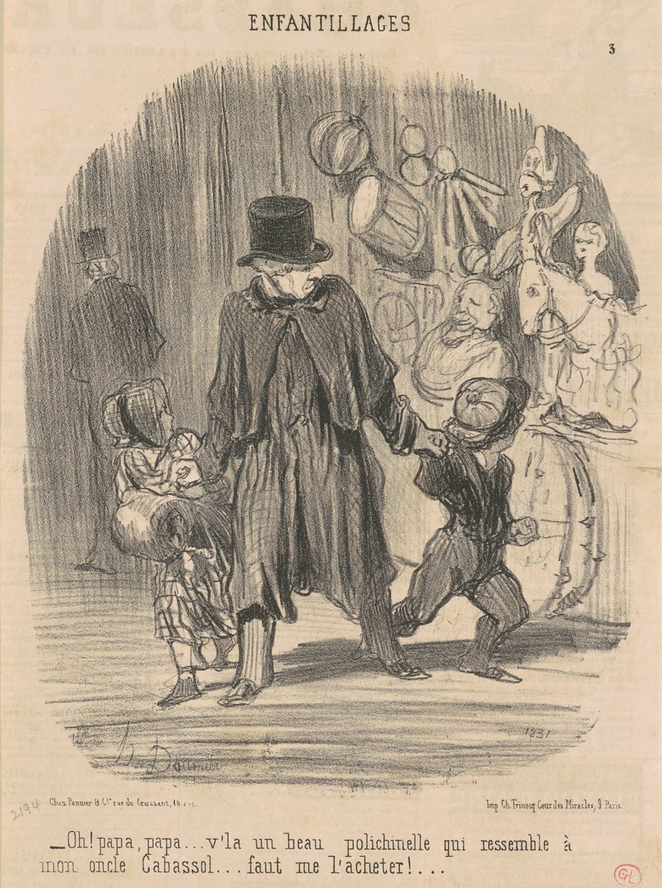 ¡Oh! Papá, papá... mira un hermoso... de Honoré Daumier